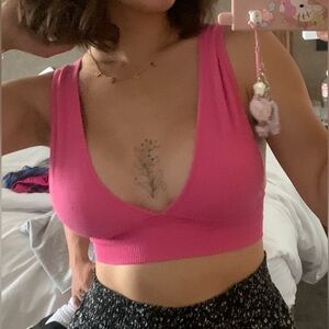 GARAGE PLUNGE RIBBED CROP TOP